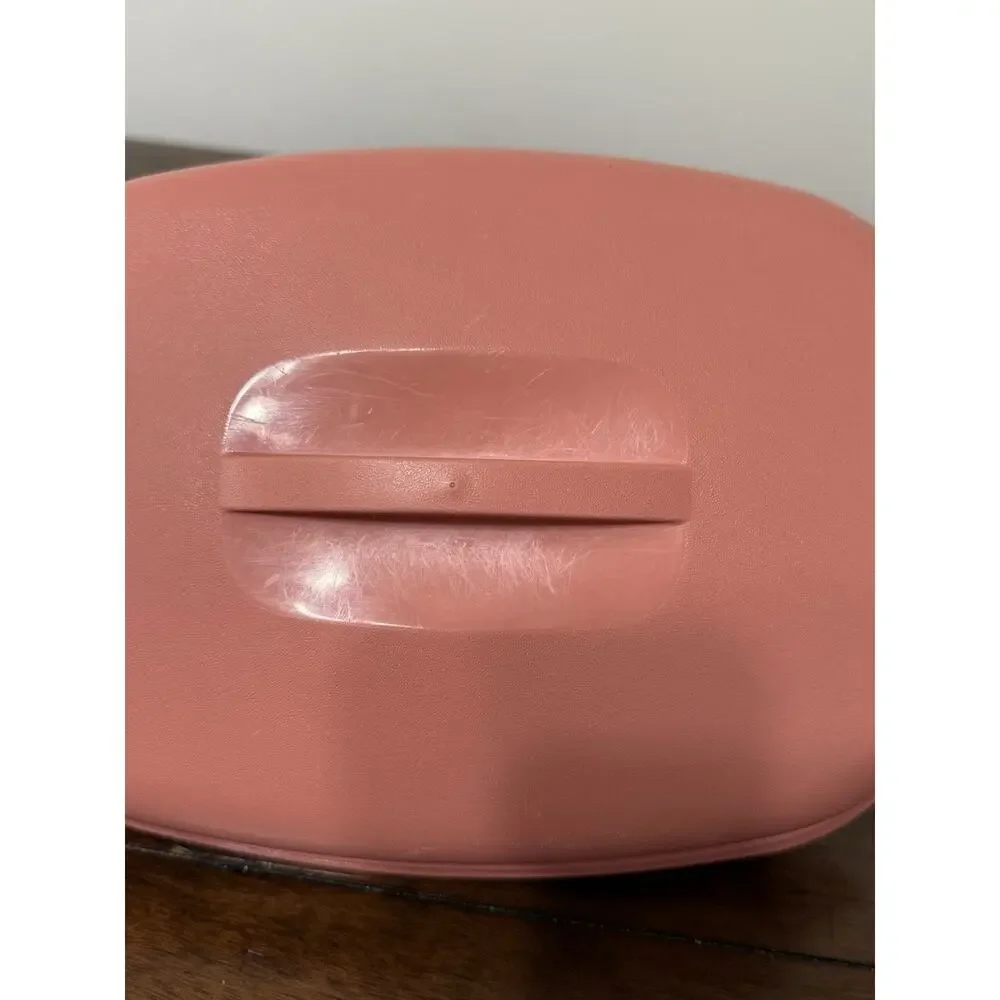 Vintage TUPPERWARE Microwave Food Steamer 6 Cup Dusty Rose Pink 3 Piece 1273-5